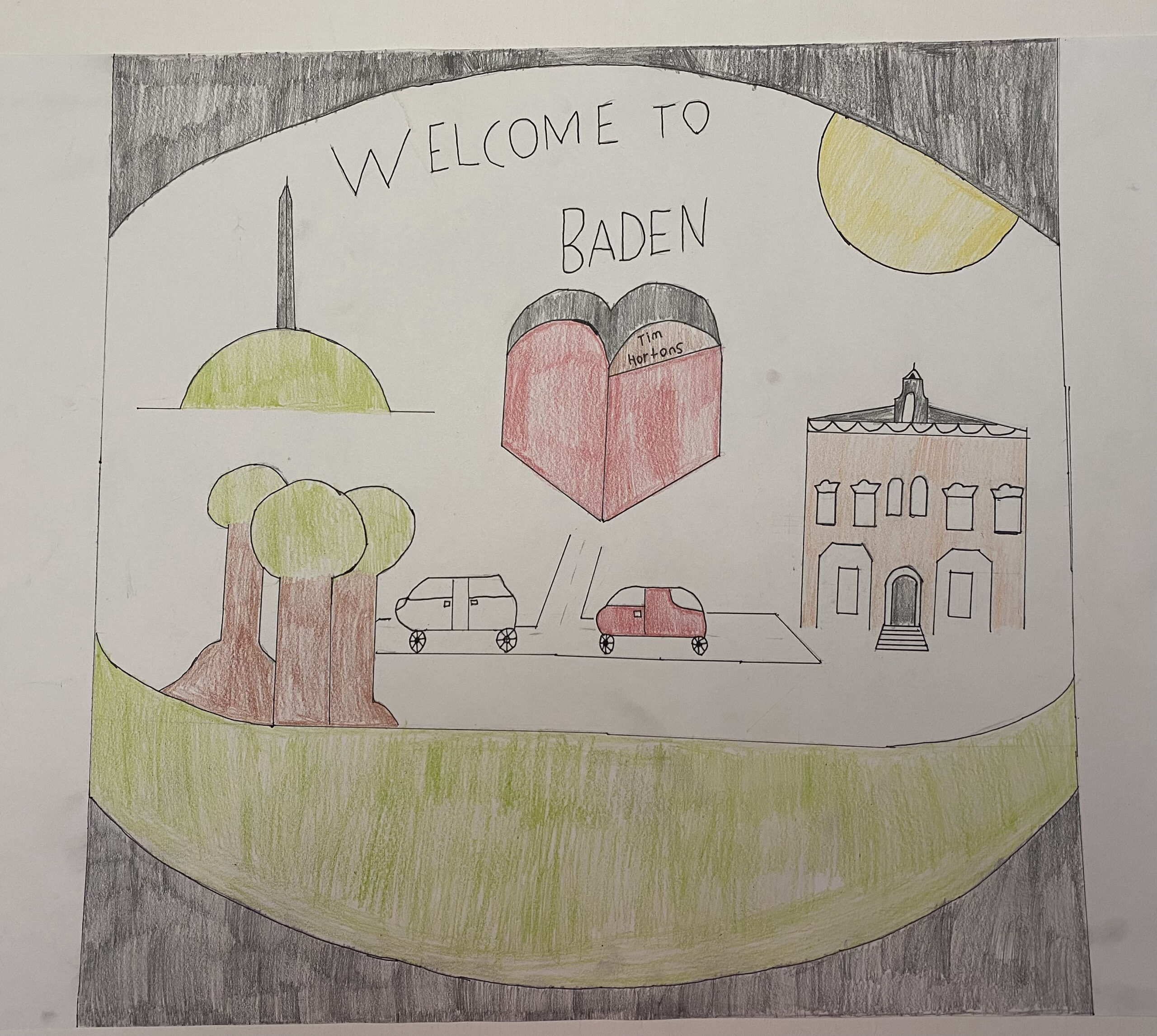welcome to Baden sign by Cameron