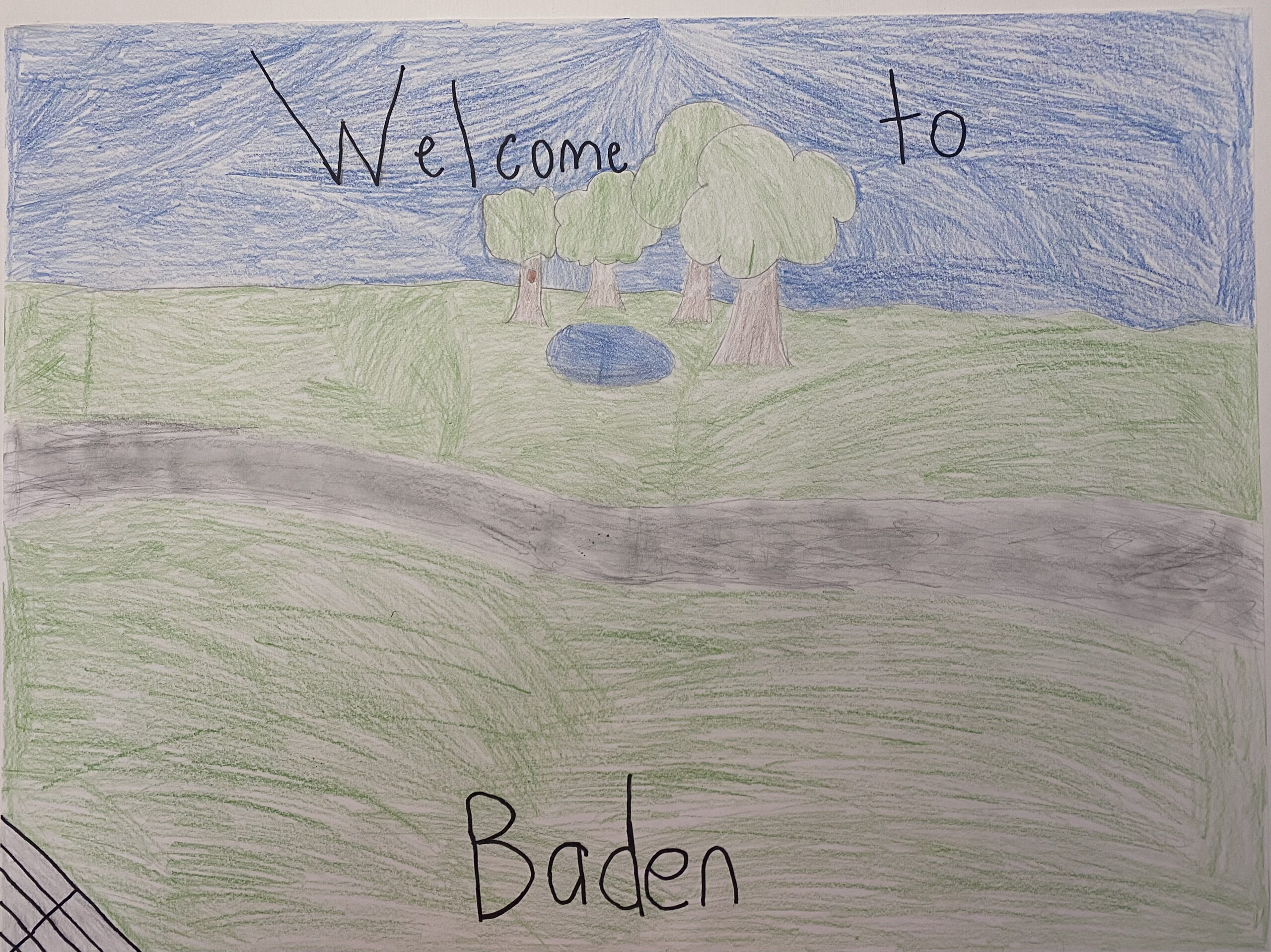 welcome to Baden sign by Cooper