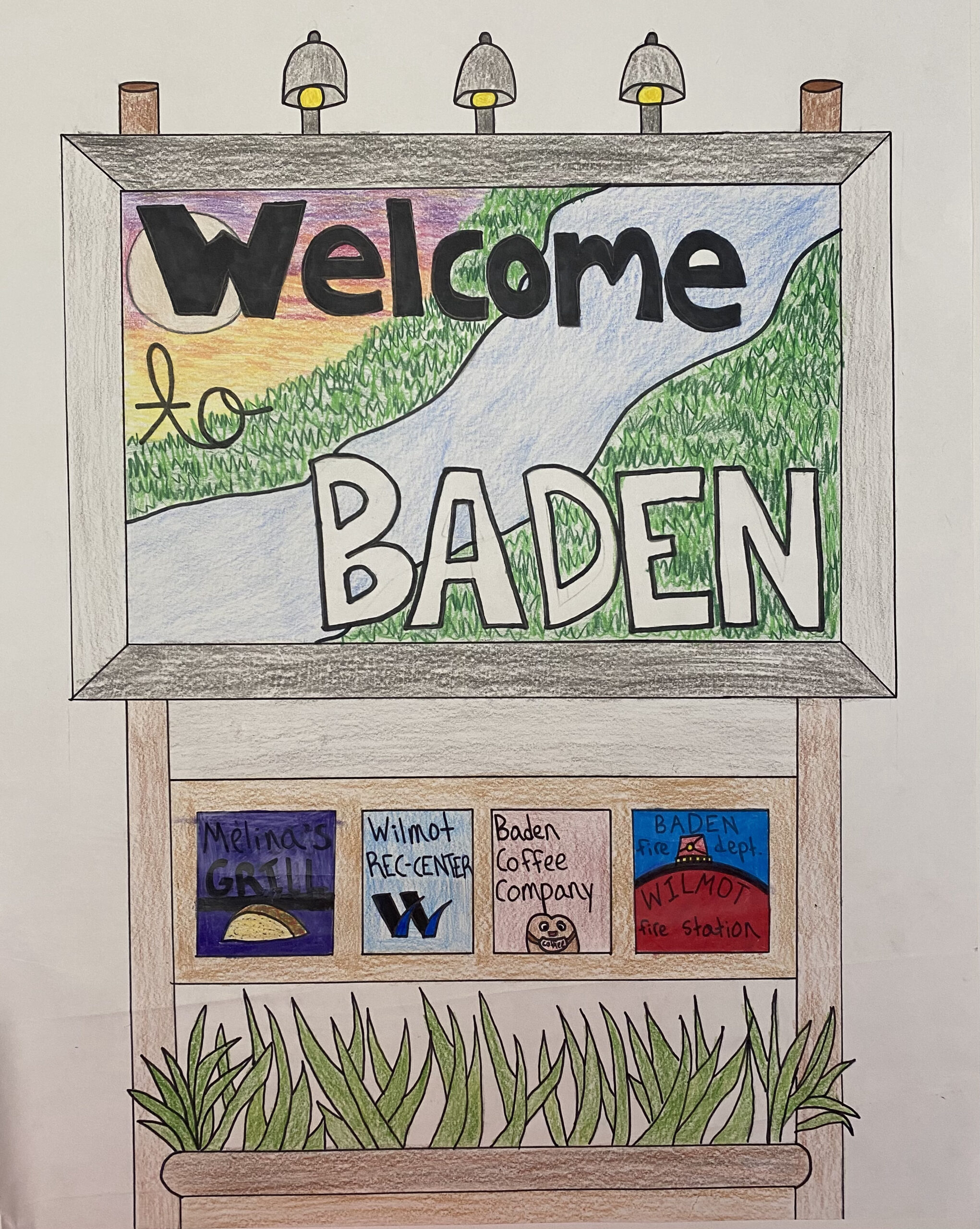 welcome to Baden sign by Avery