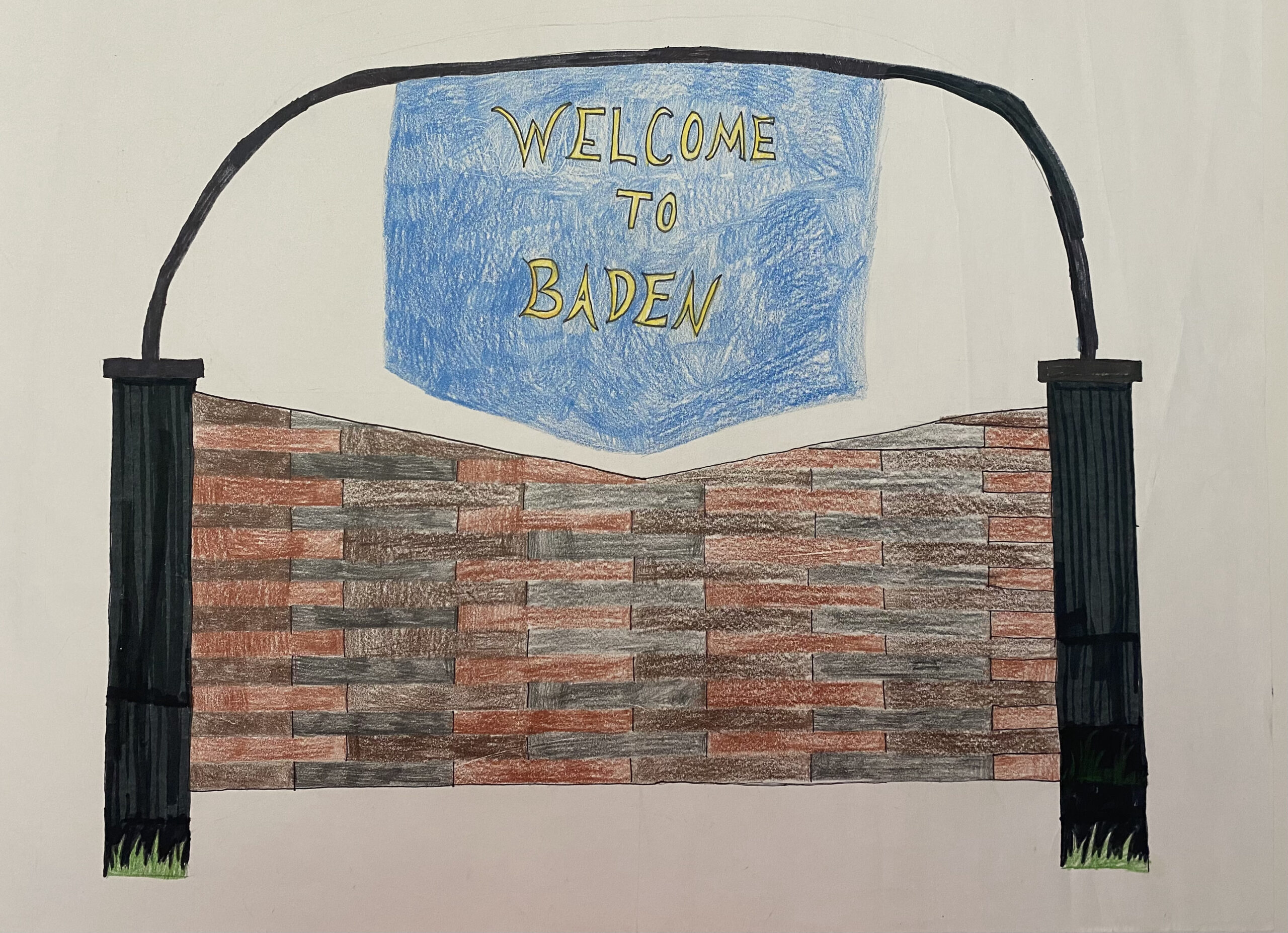 welcome to Baden sign by Taylor