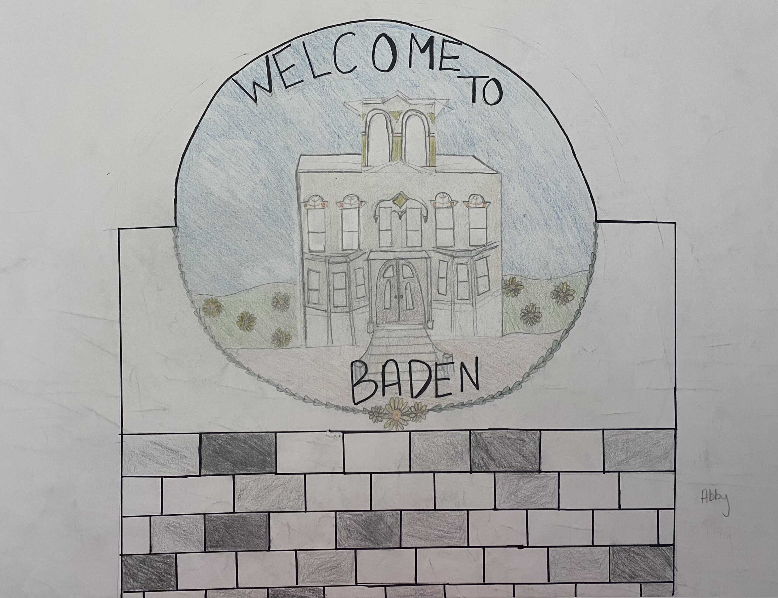 welcome to Baden sign by Abigail