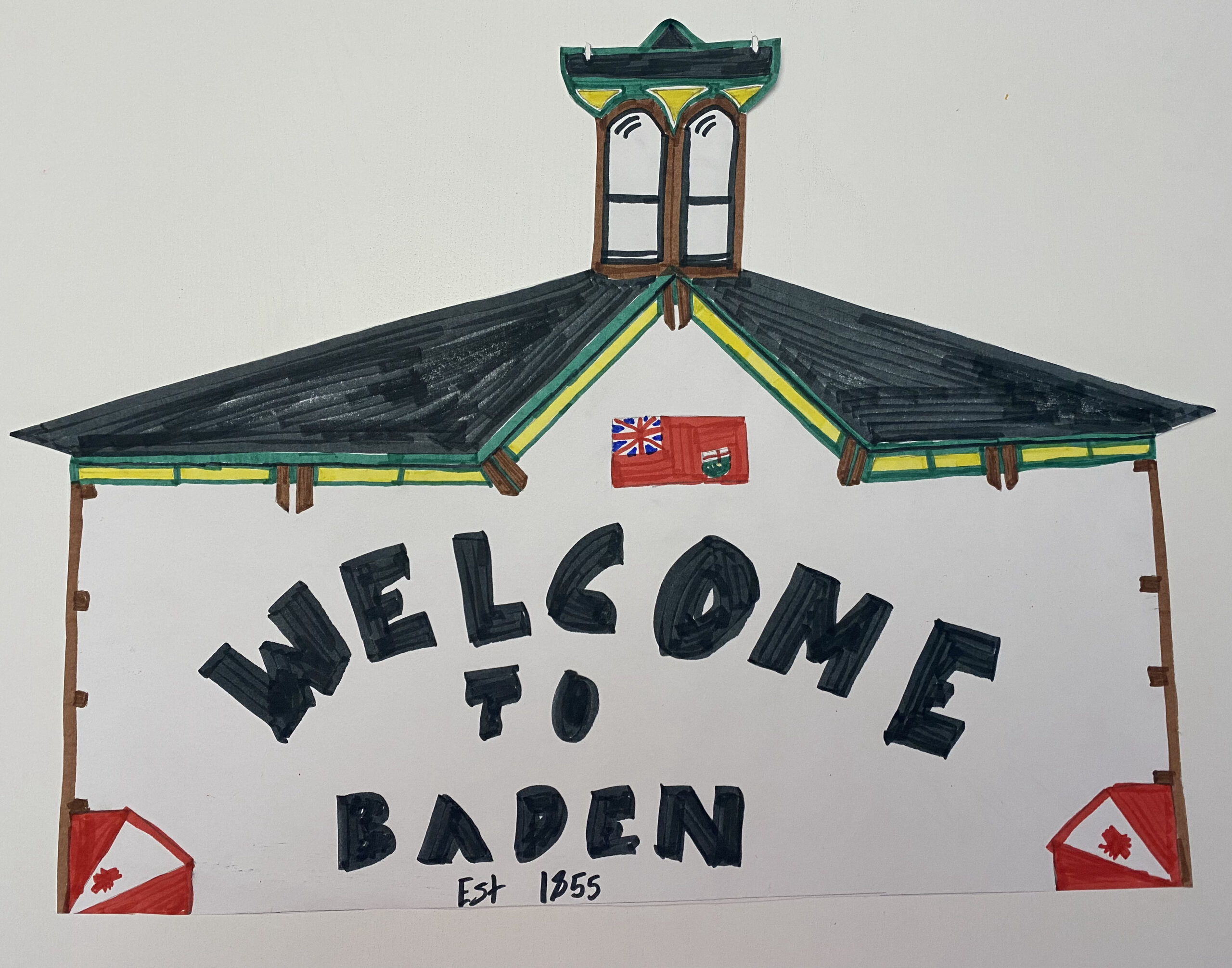 welcome to Baden sign by Nate