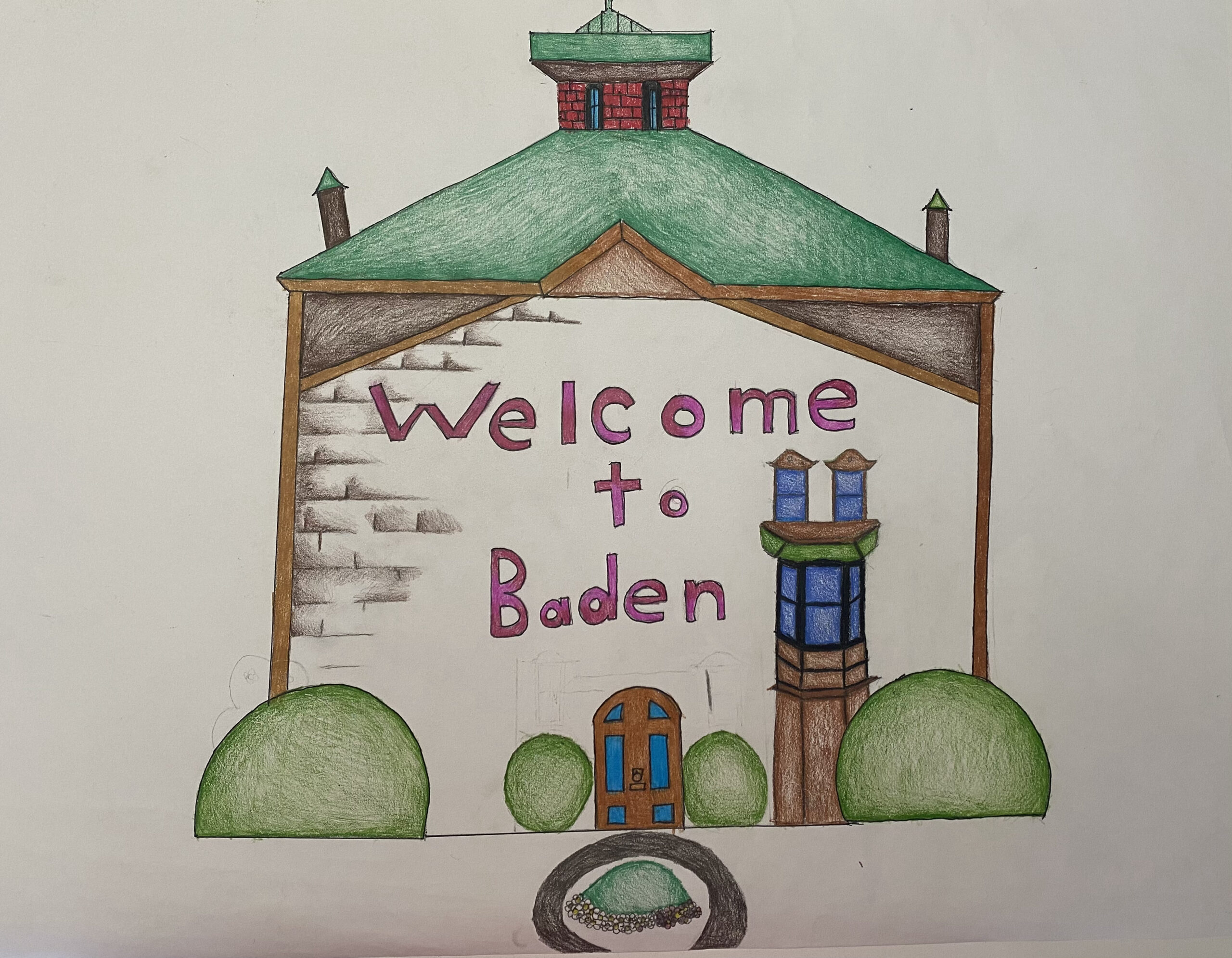 welcome to Baden sign by Adina