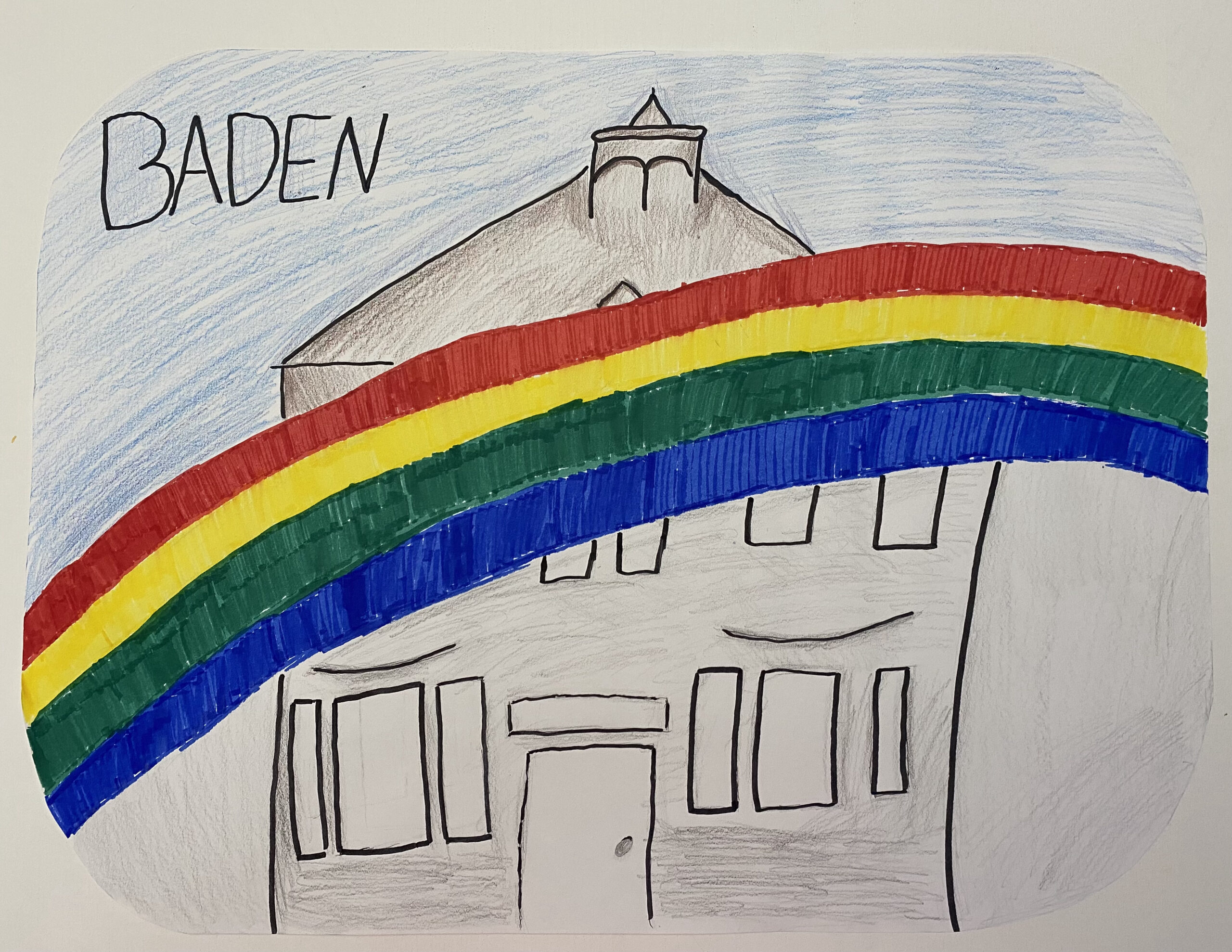 welcome to Baden sign by Katie