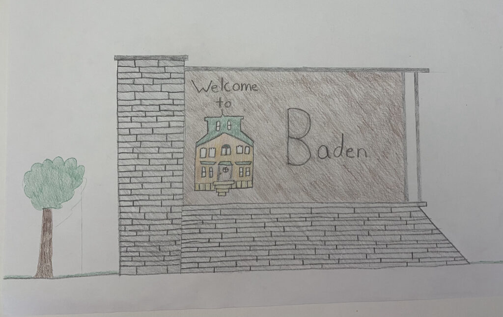 welcome to Baden sign by Kaden