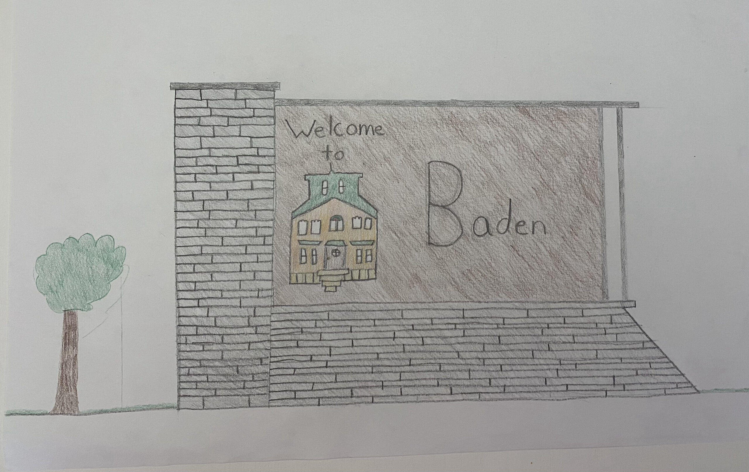 welcome to Baden sign by Kaden